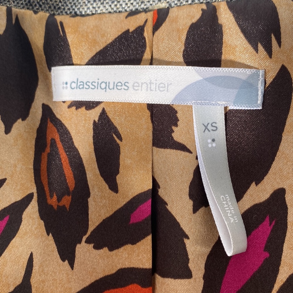 Double Breasted Wool Blend Jacket W/ Metallic Thr… - image 8